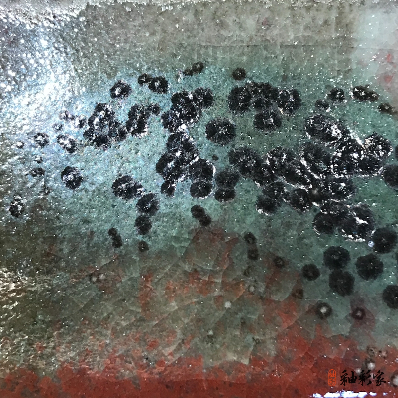 |柴燒釉| 火瓔珞-綠繭絲