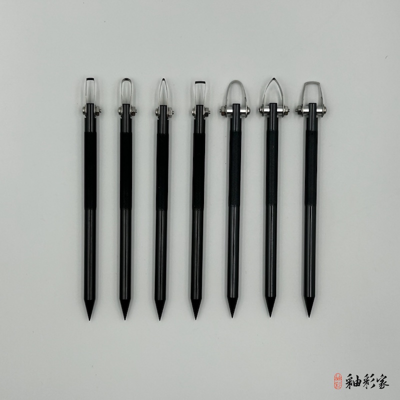 黑柄刻花工具